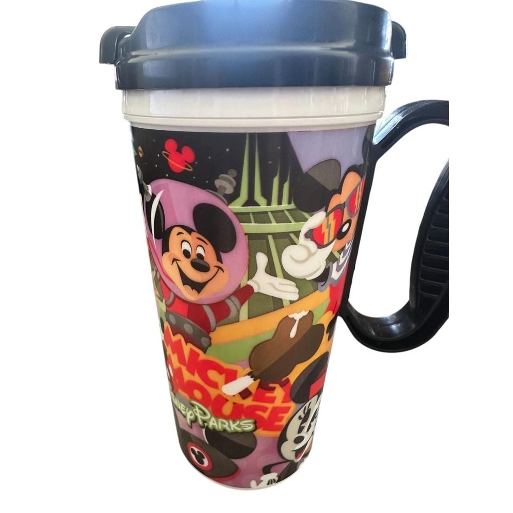 Disney Parks Mickey Mouse Club Travel Mug Souvenir Tumbler with Handle and Lid